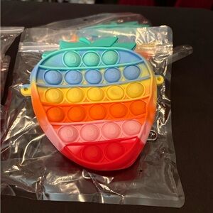 Rainbow Strawberry Pop It Fidget Toy
